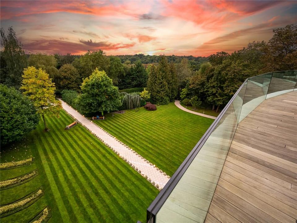 Views over the Heath from the roof terrace at Heathfield House